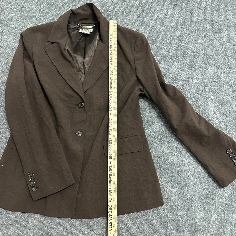 Michael Kors Blazer Womens Size 14 Brown Three Button Professional Career Jacket